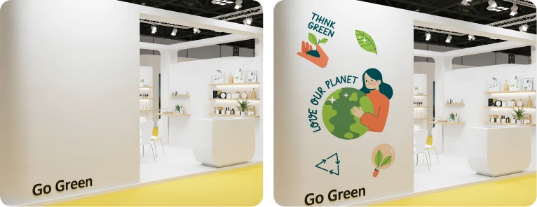 Restaurant Exhibition Booth Feature Wall – Plaster